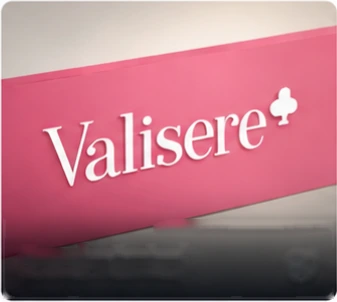 Painel em acrílico rosa com a marca Valisere em relevo